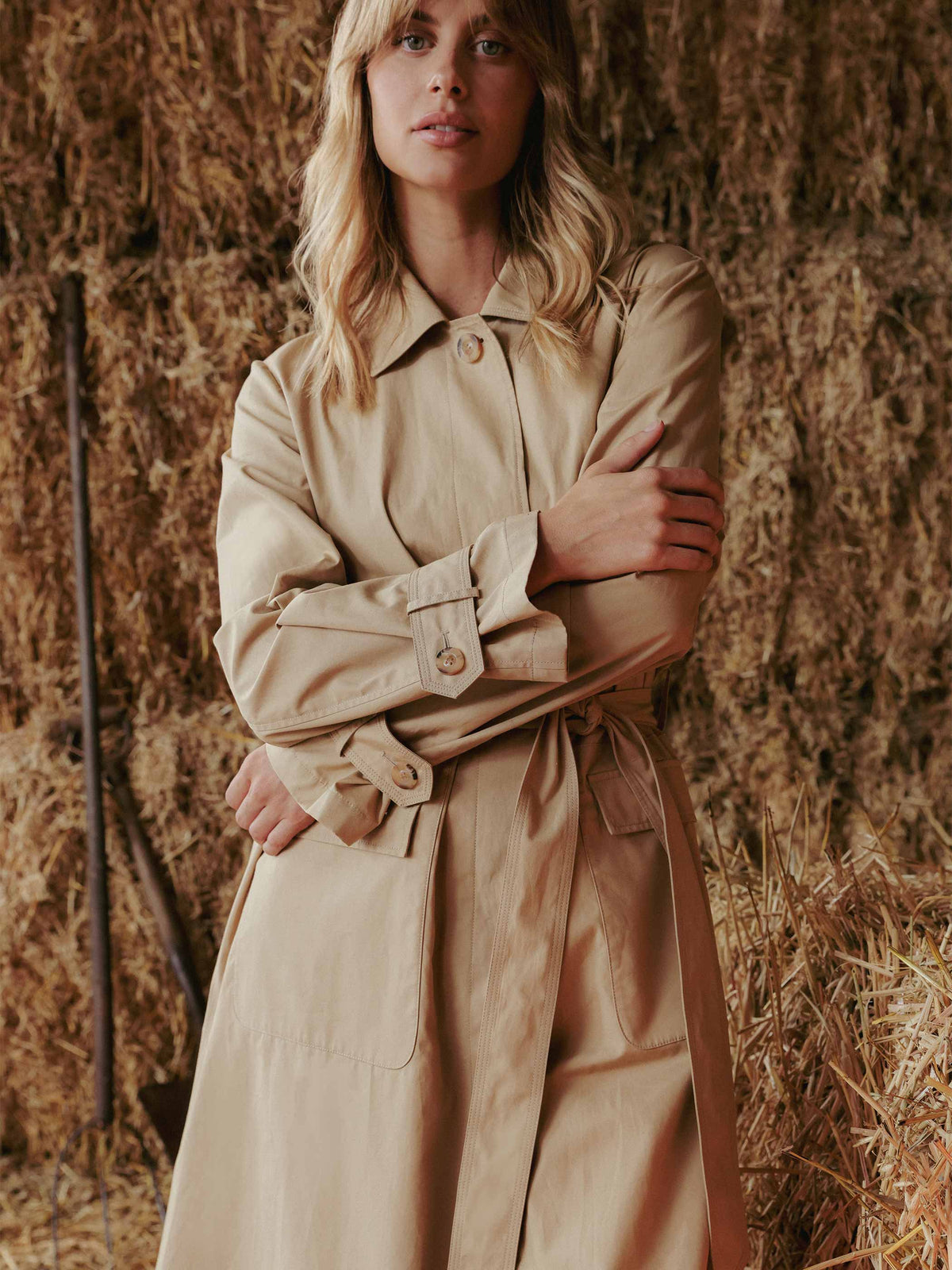 VALORA LIGHTWEIGHT COTTON TRENCH COAT