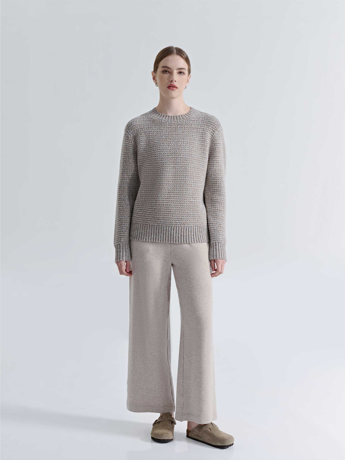 MAYA WOOL CASHMERE STRAIGHT LEG PANTS