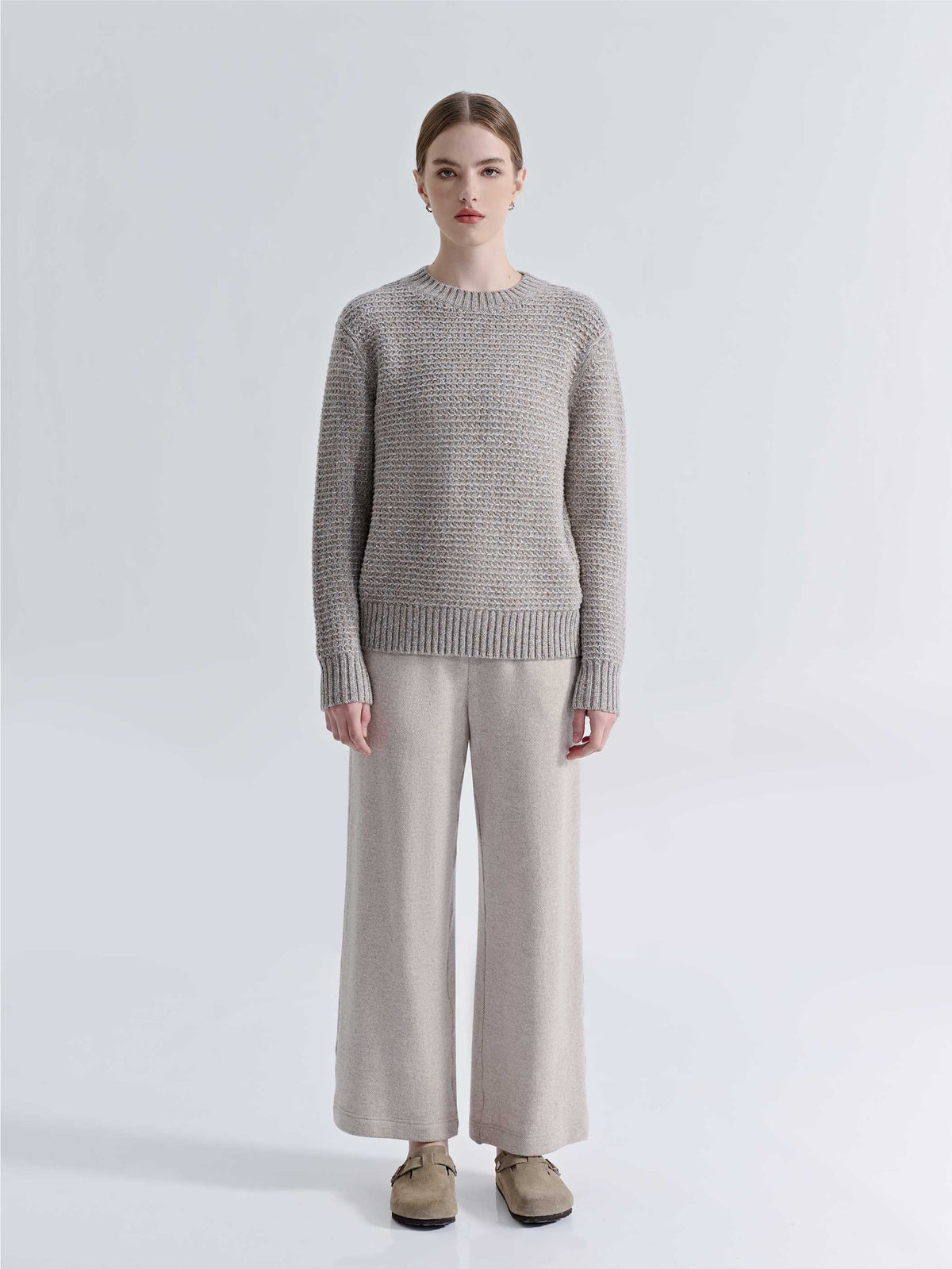 MAYA WOOL CASHMERE STRAIGHT LEG PANTS