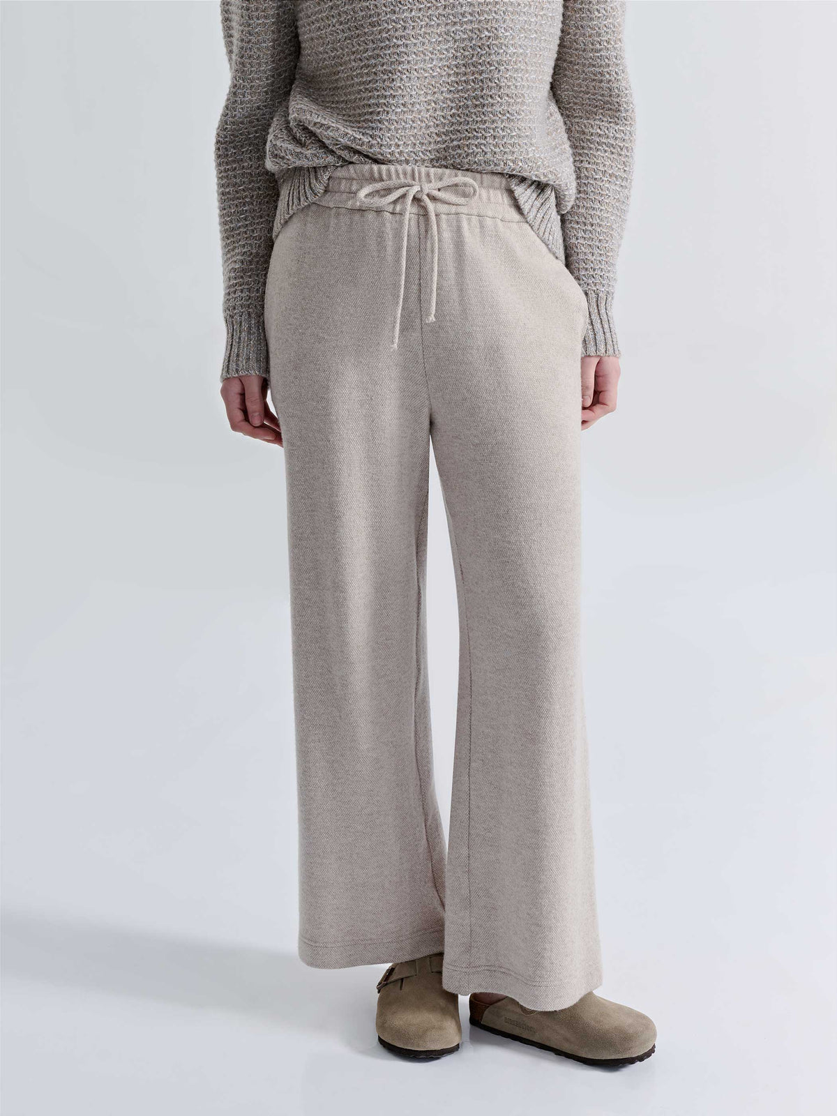 MAYA WOOL CASHMERE STRAIGHT LEG PANTS