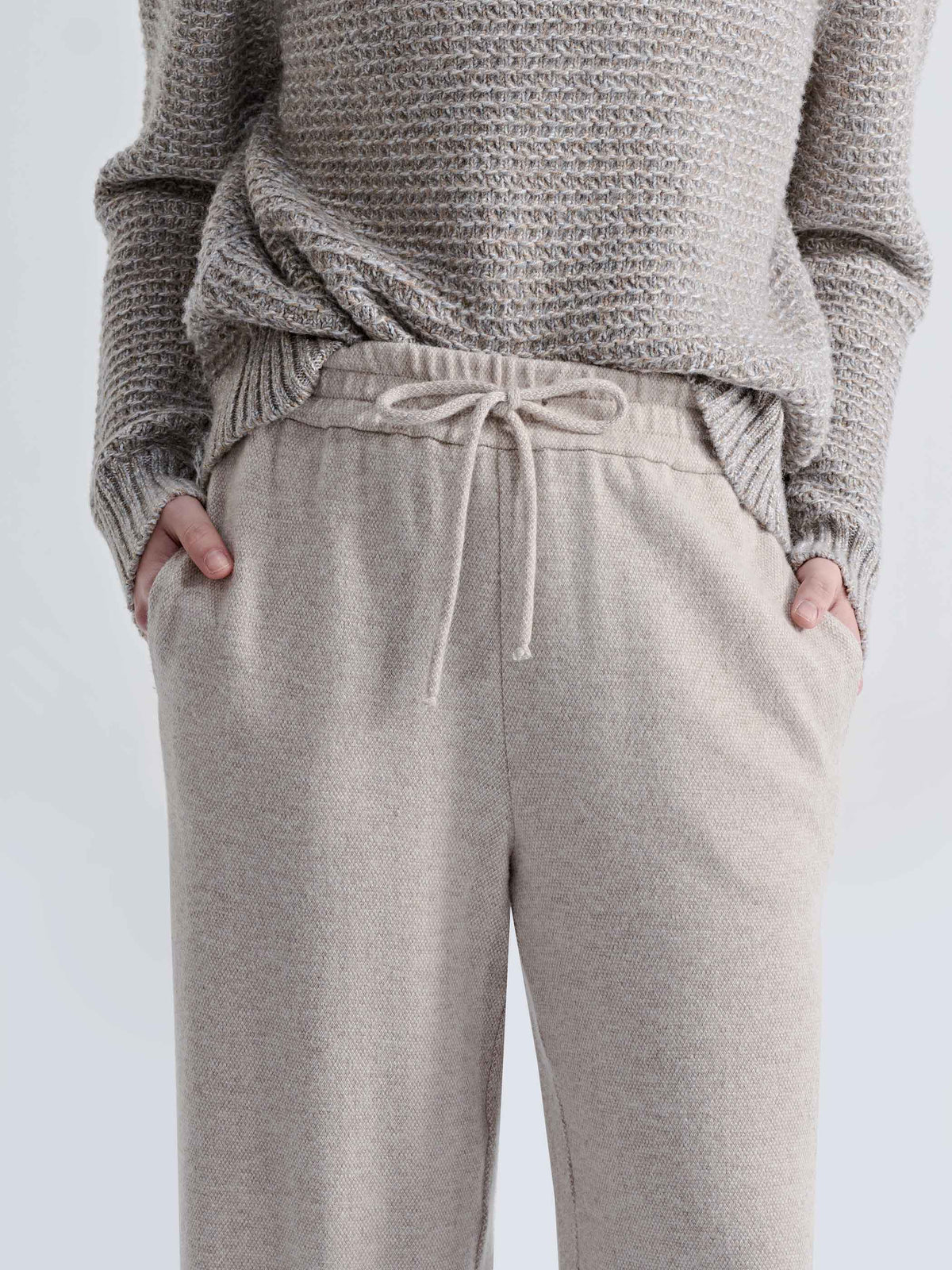 MAYA WOOL CASHMERE STRAIGHT LEG PANTS