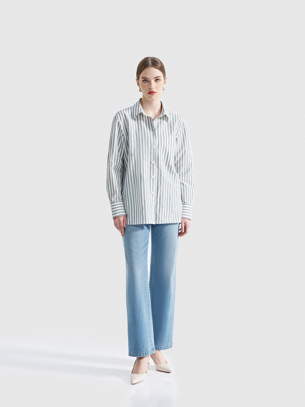 TALYSE STRIPE BUTTON DOWN