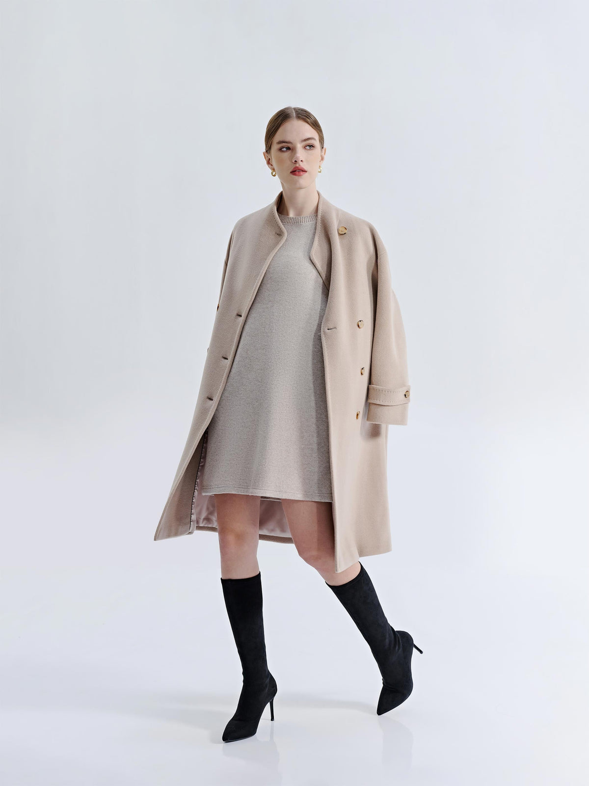 ASTRA SILK WOOL TWILL COAT