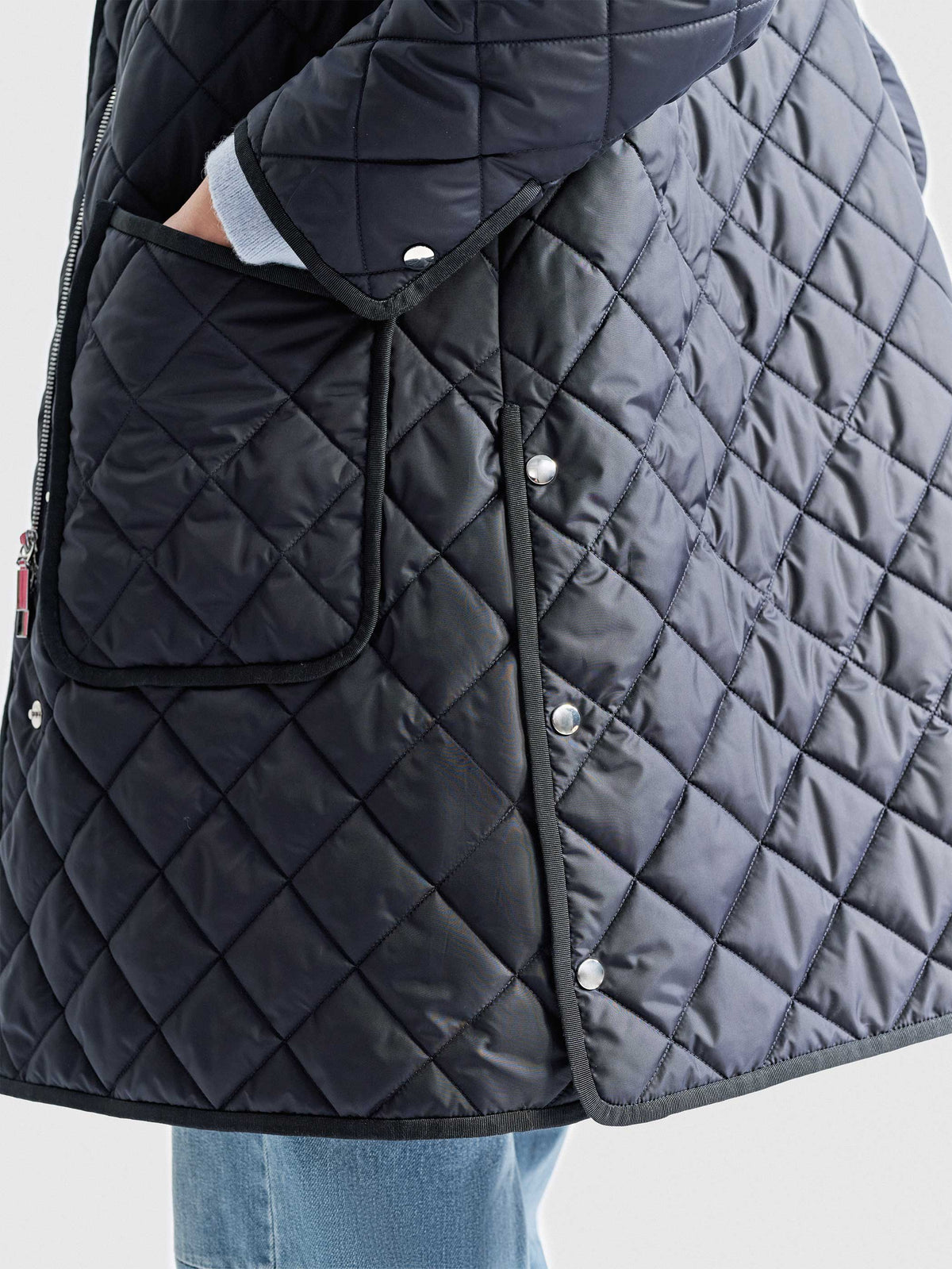 CELESTE QUILTED WOOL FILLED LONG COAT