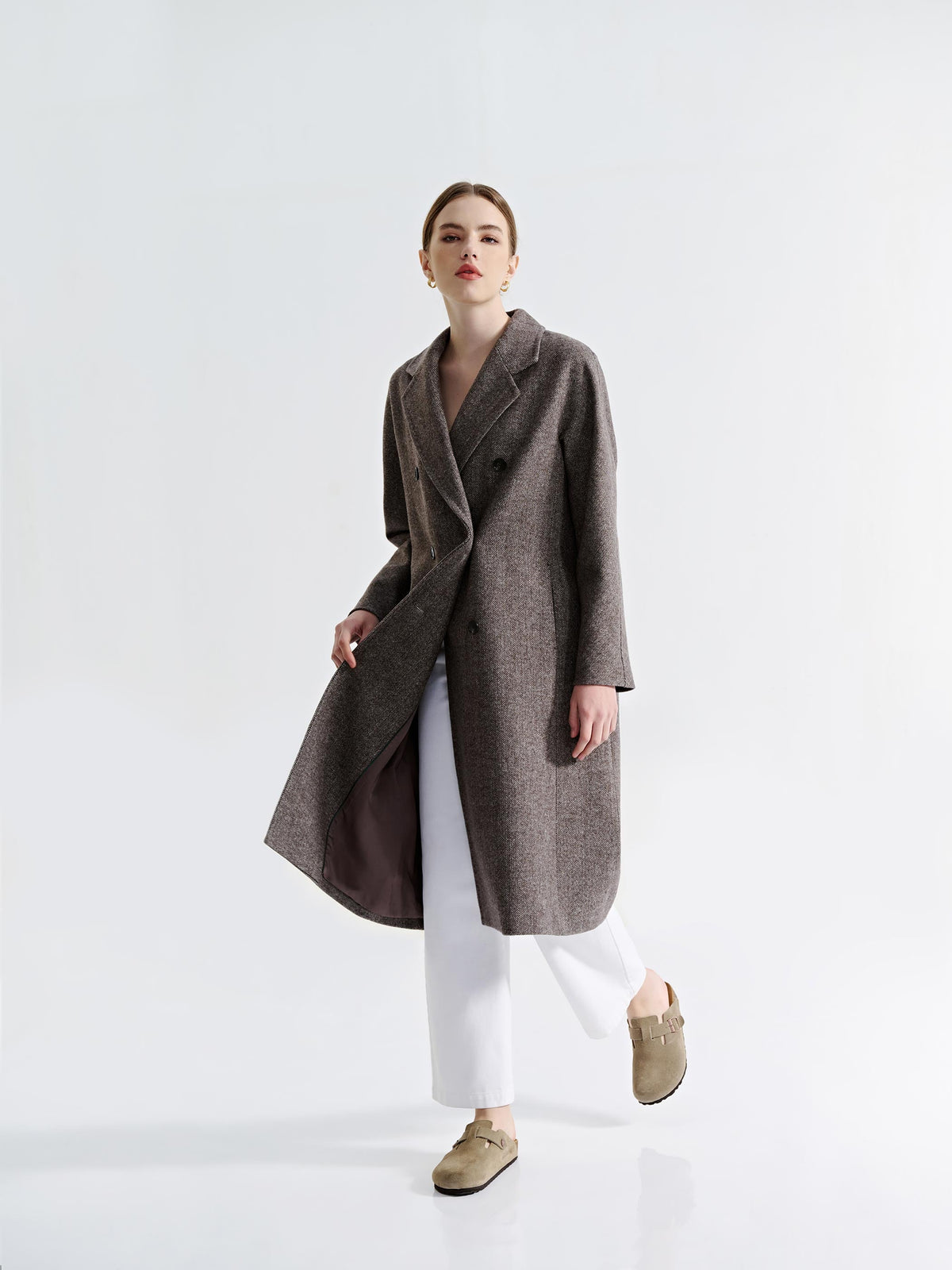 ELARA DOUBLE BREASTED WOOL COAT