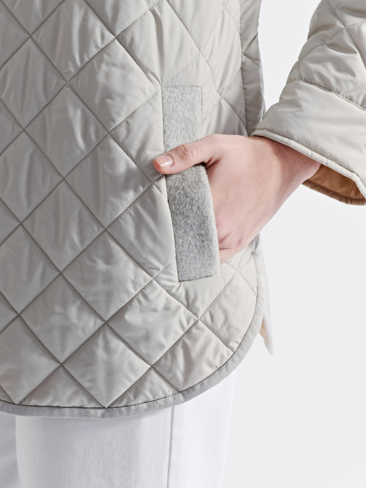 NOVA QUILTED LONG SLEEVE BUTTON DOWN JACKET