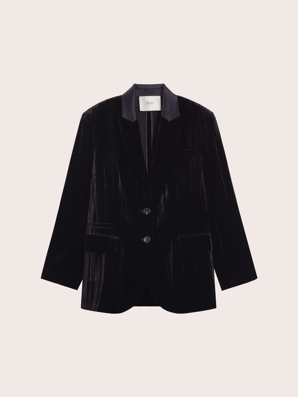 ALINA BUTTON FRONT VELVET BLAZER