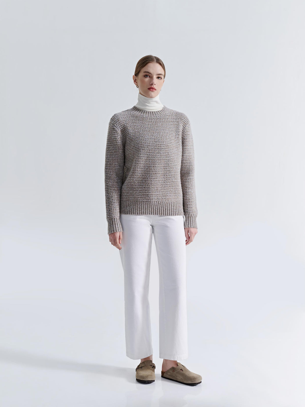 CLEO LONG SLEEVE WOOL CREW KNIT