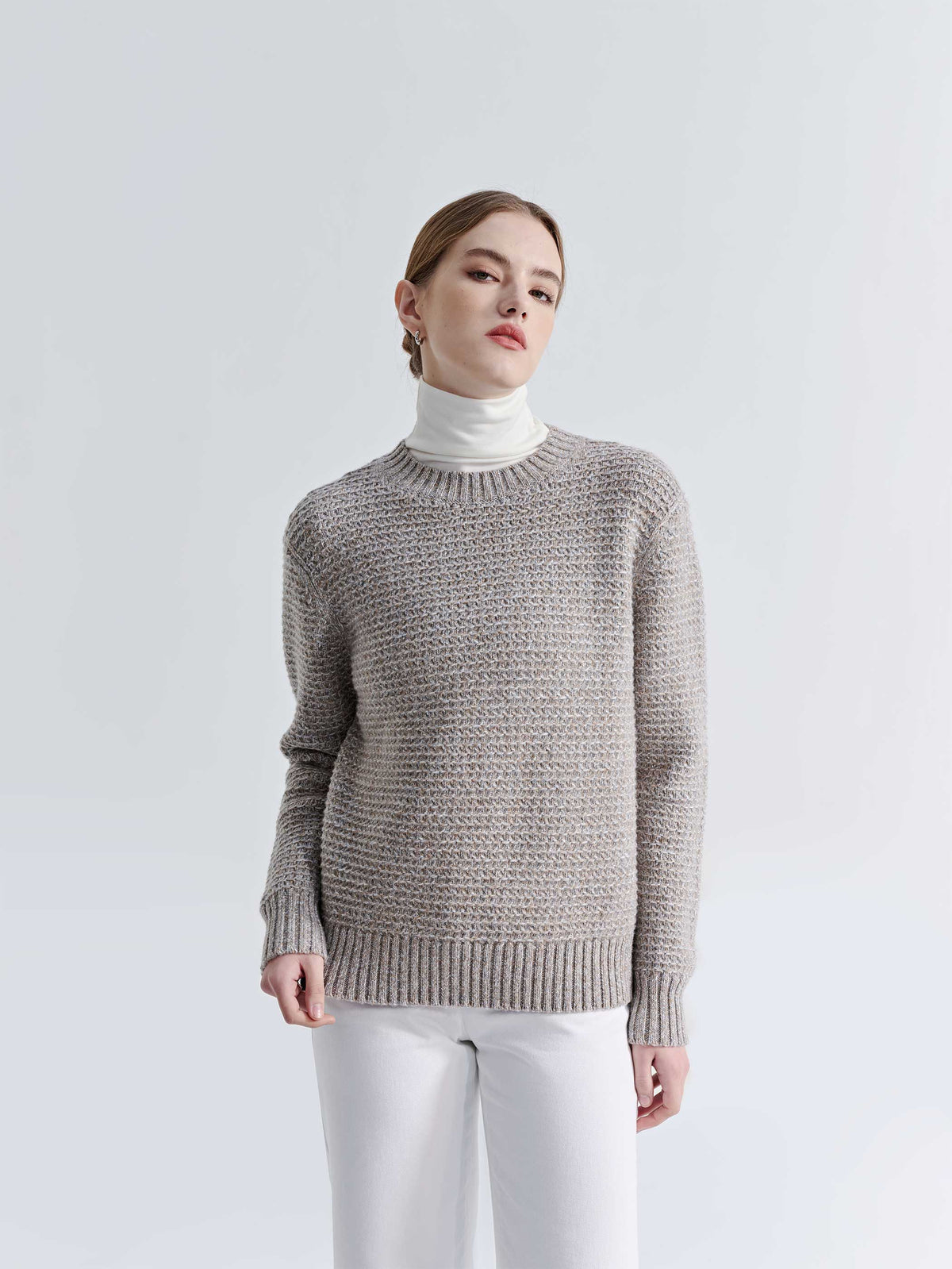 CLEO LONG SLEEVE WOOL CREW KNIT