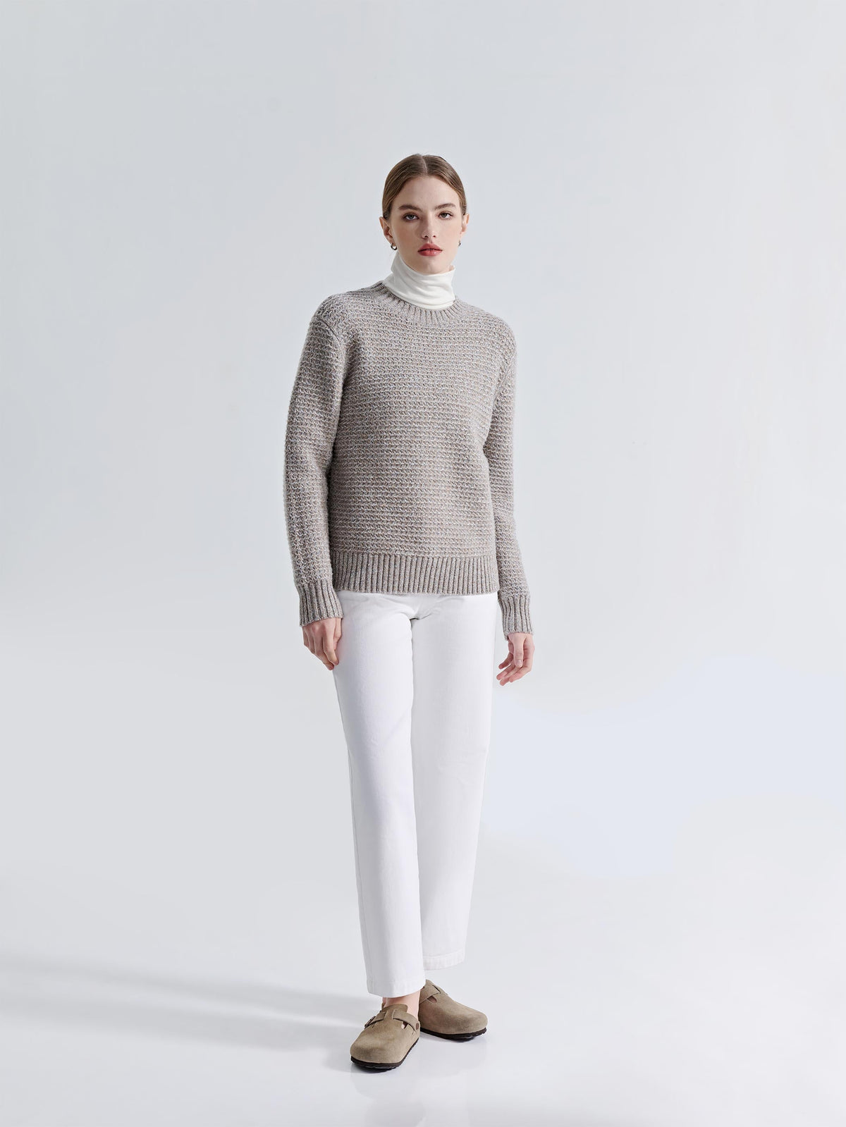 CLEO LONG SLEEVE WOOL CREW KNIT