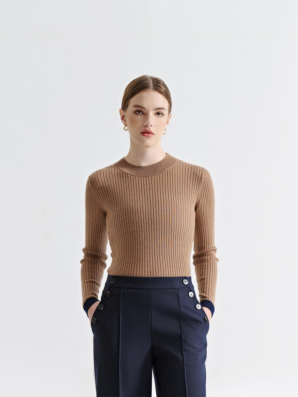 EVELYN WOOL SILK PULLOVER KNIT