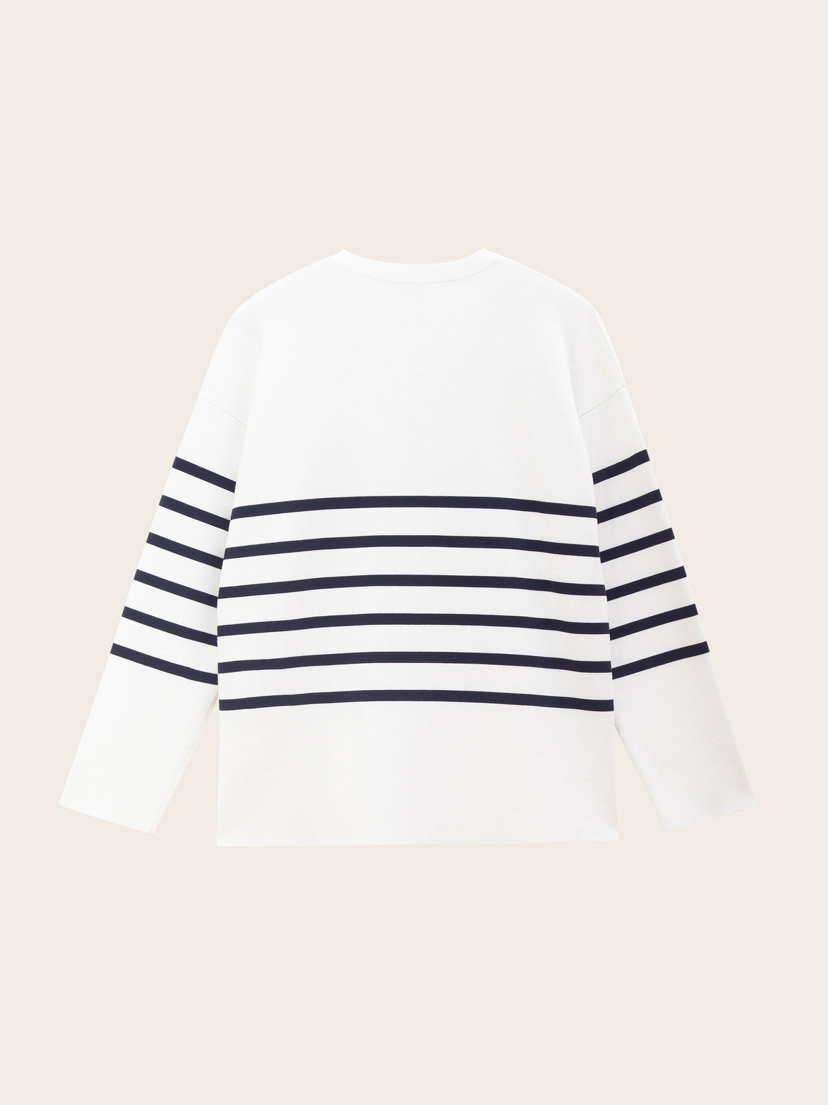 AMARA OVERSIZED CREW NECK STRIPED SWEATER