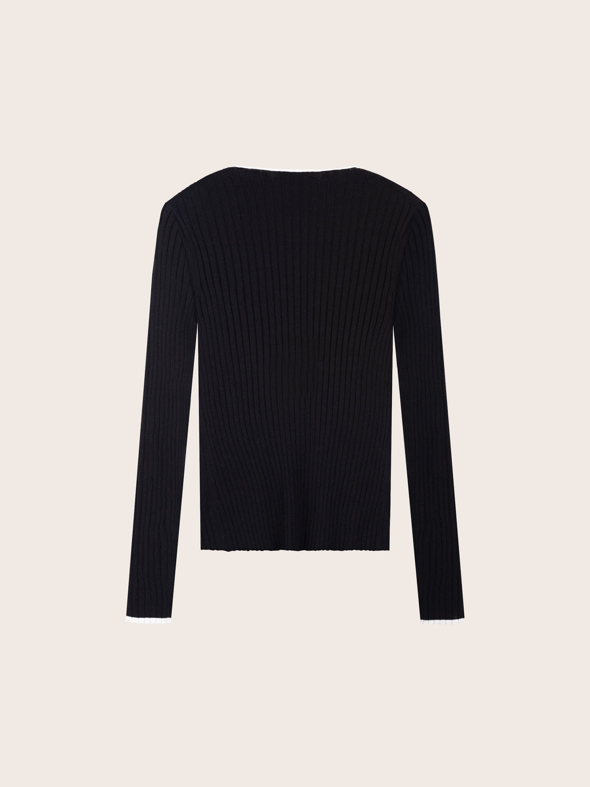 EVY LONG SLEEVE WOOL RIB KNIT