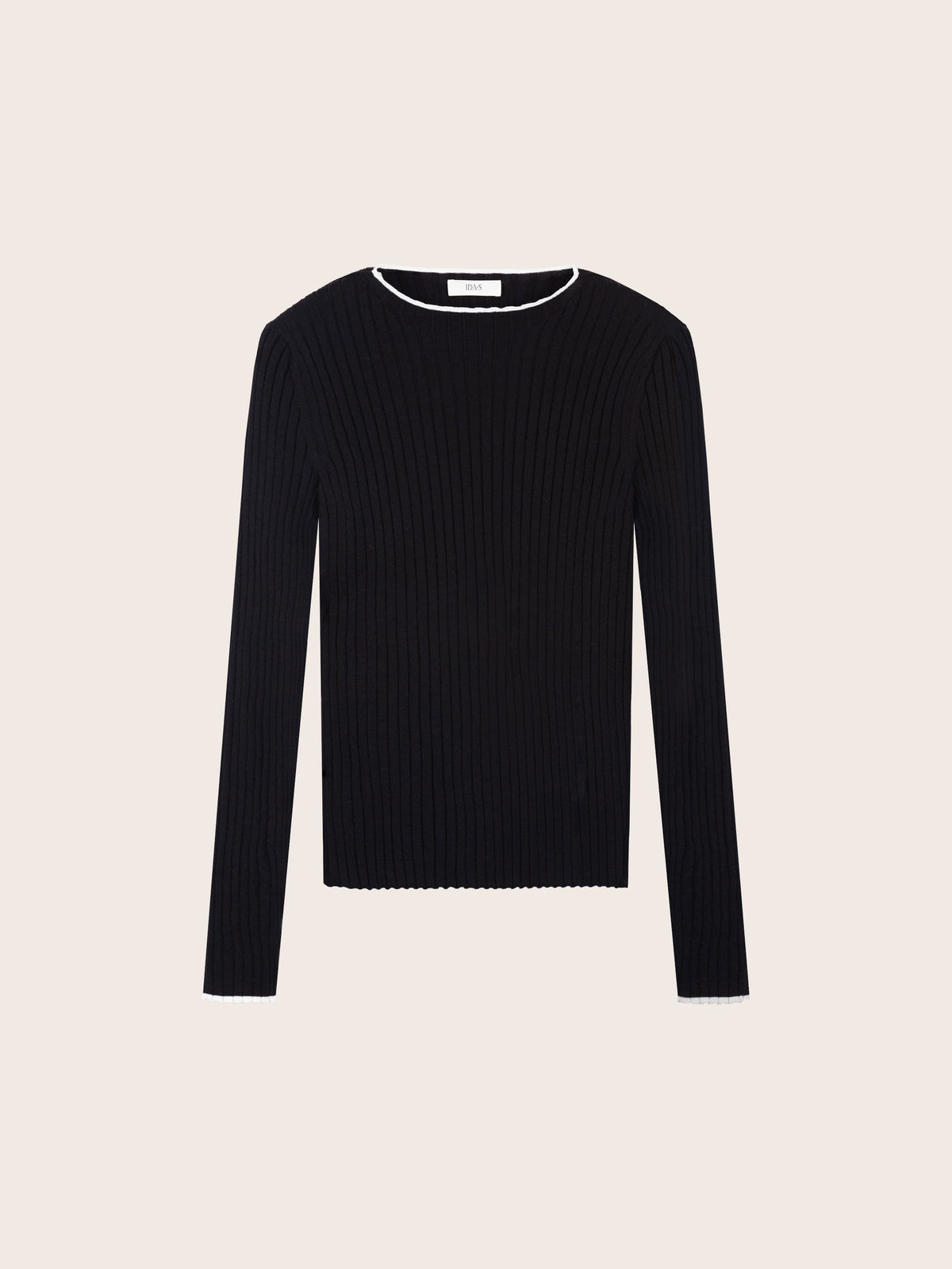 EVY LONG SLEEVE WOOL RIB KNIT