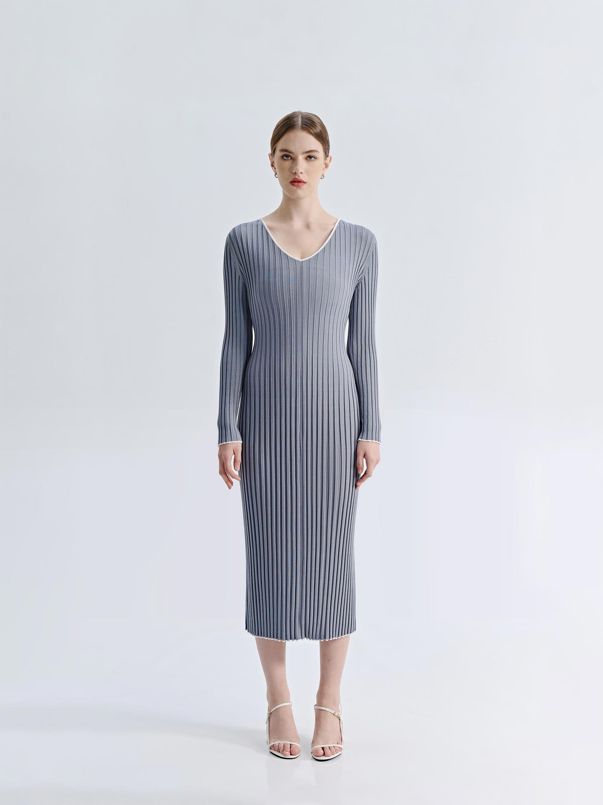 ASHA V NECK KNIT DRESS