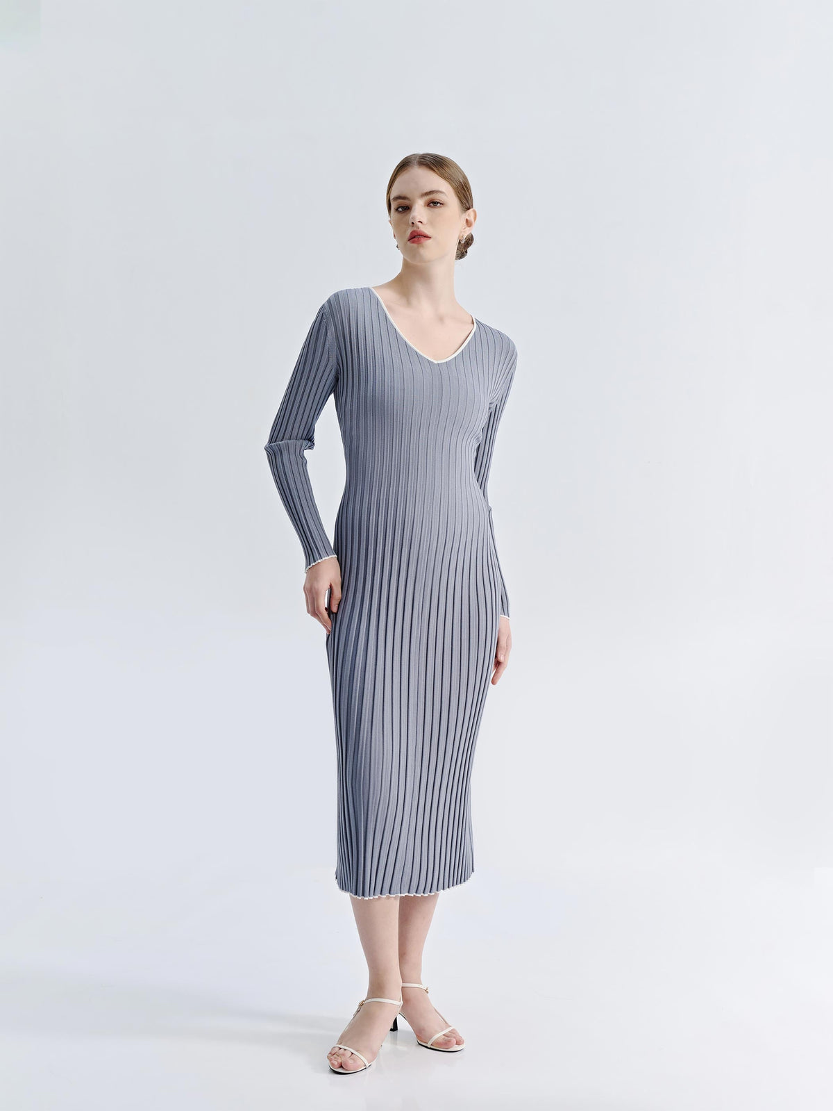 ASHA V NECK KNIT DRESS