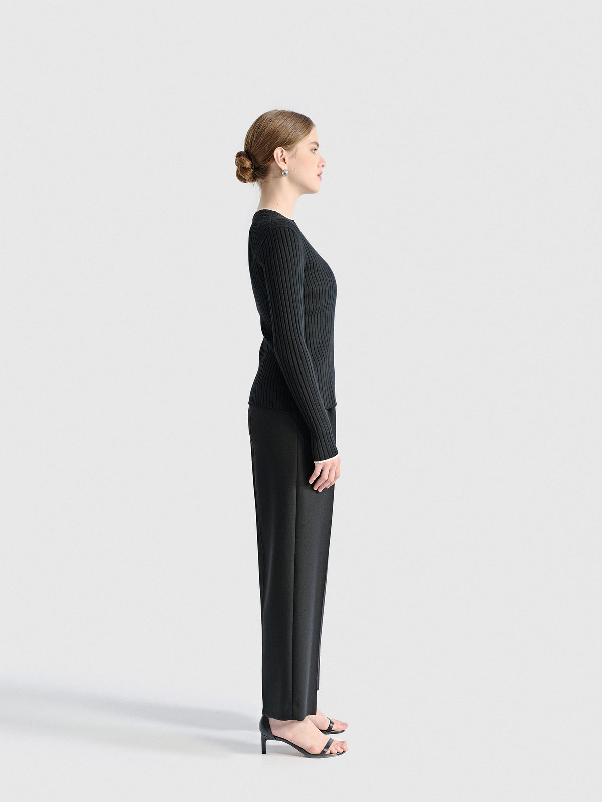 SERAPHINE TWILL WOOL STRAIGHT SUIT PANTS