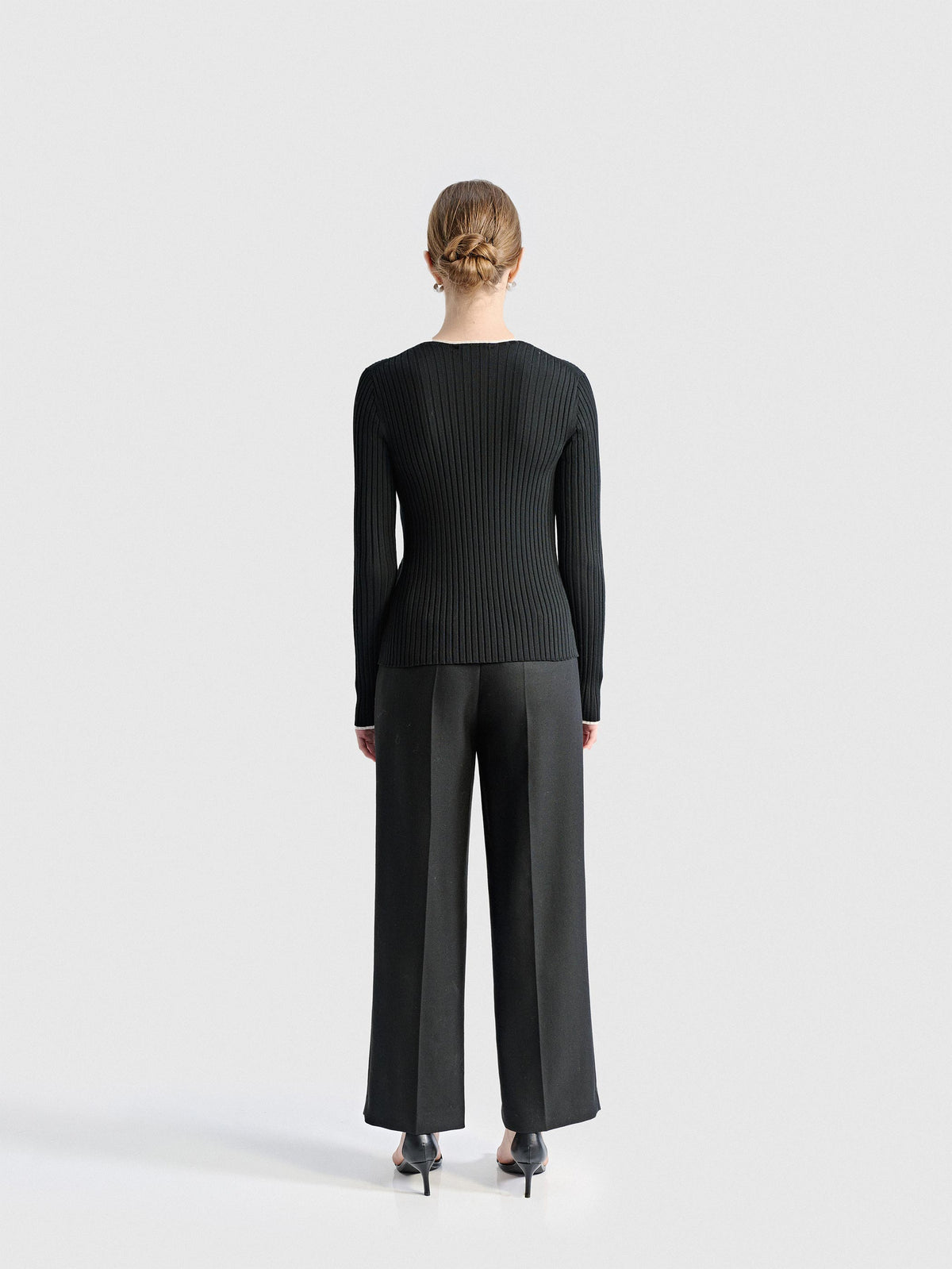 SERAPHINE TWILL WOOL STRAIGHT SUIT PANTS