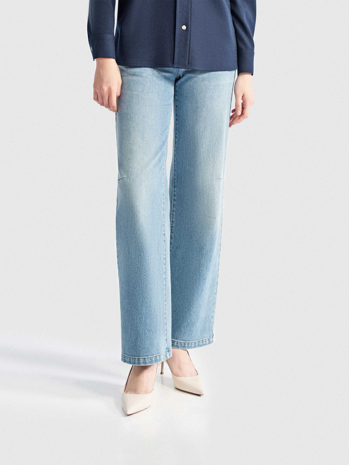 SOLEIL HIGH WAISTED STRAIGHT DENIM