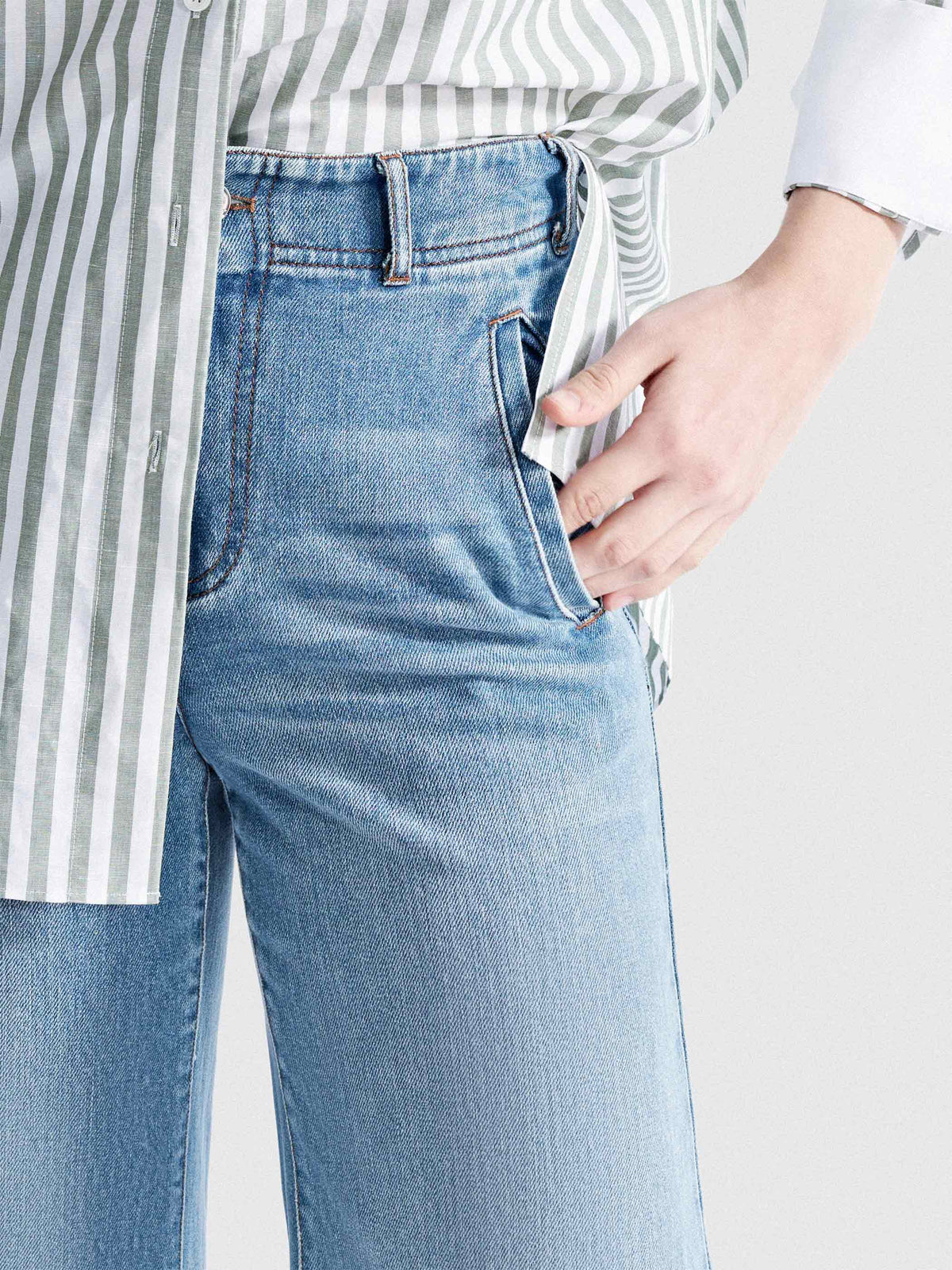 SOLEIL HIGH WAISTED STRAIGHT DENIM