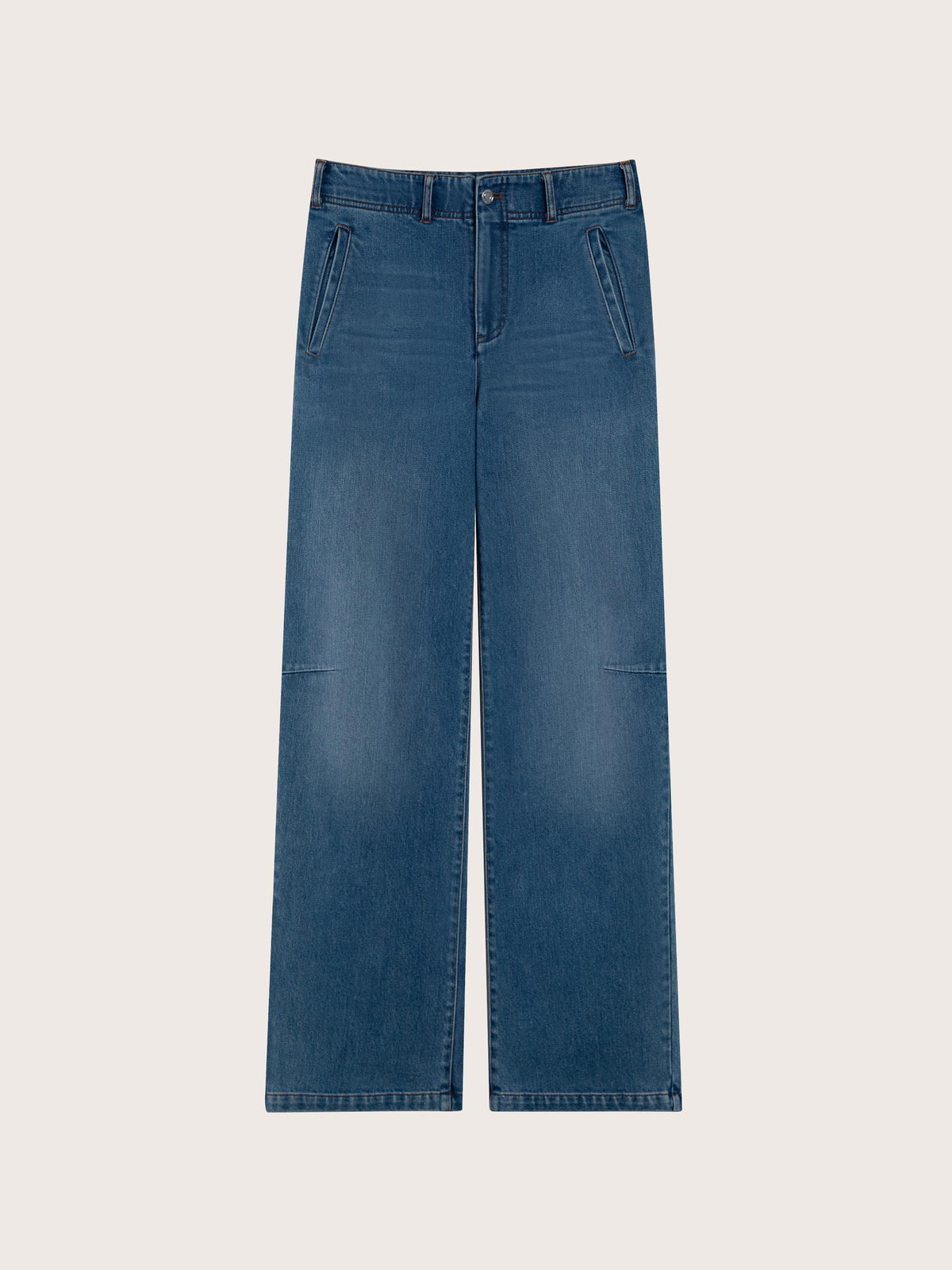 SOLEIL HIGH WAISTED STRAIGHT DENIM