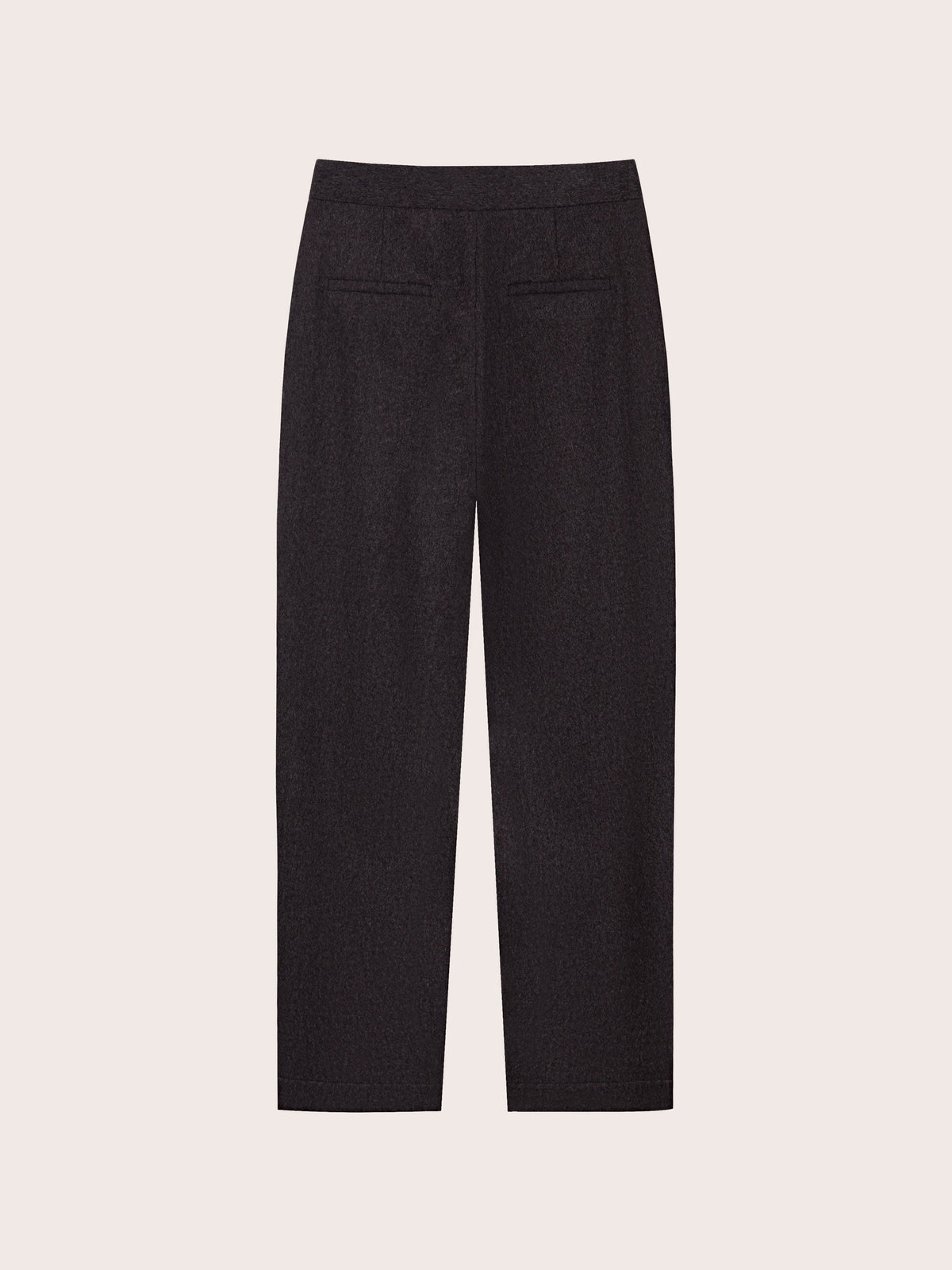 KENNY WOOL PLEATED SLIM TROUSERS