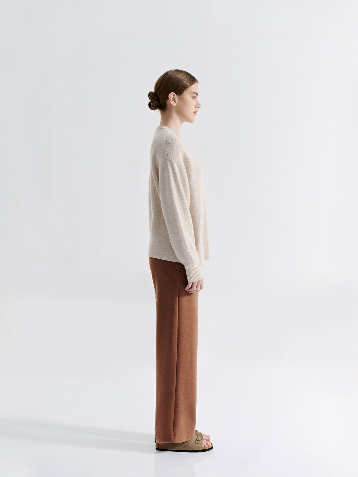 LENI WOOL WIDE LEG PANTS