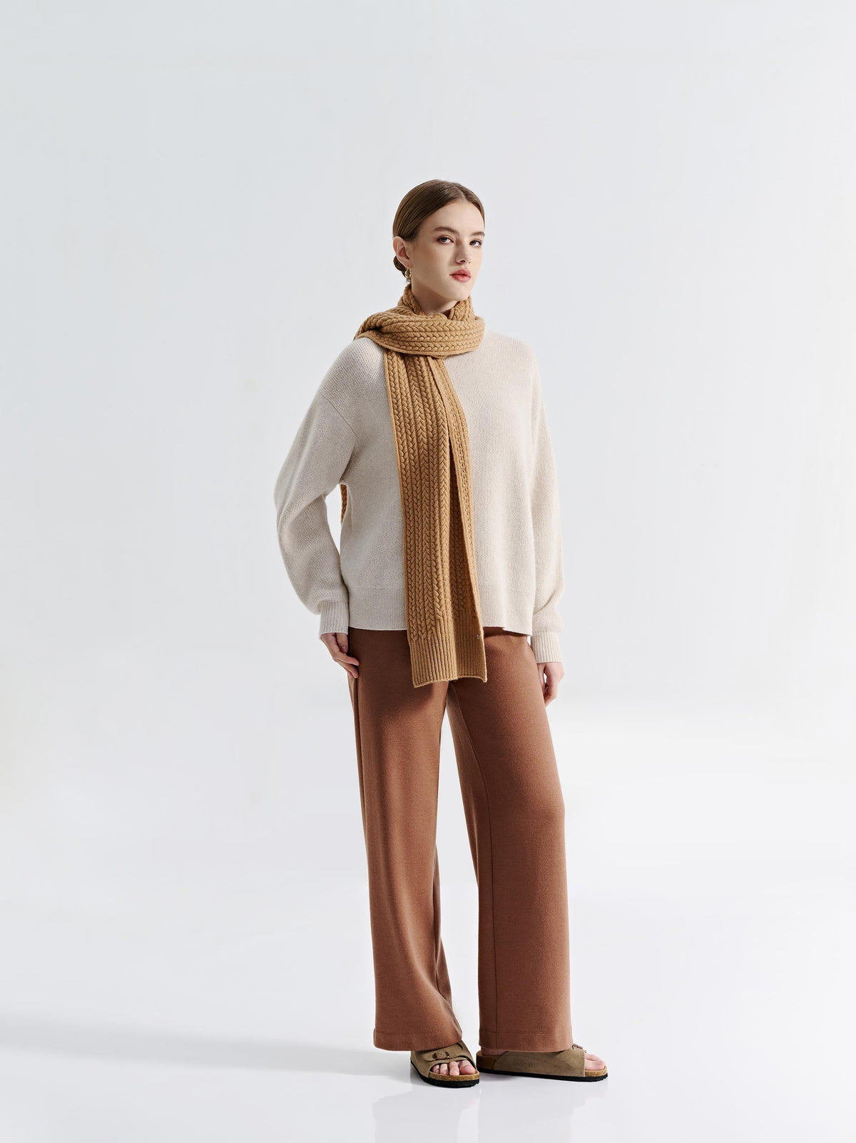 LENI WOOL WIDE LEG PANTS