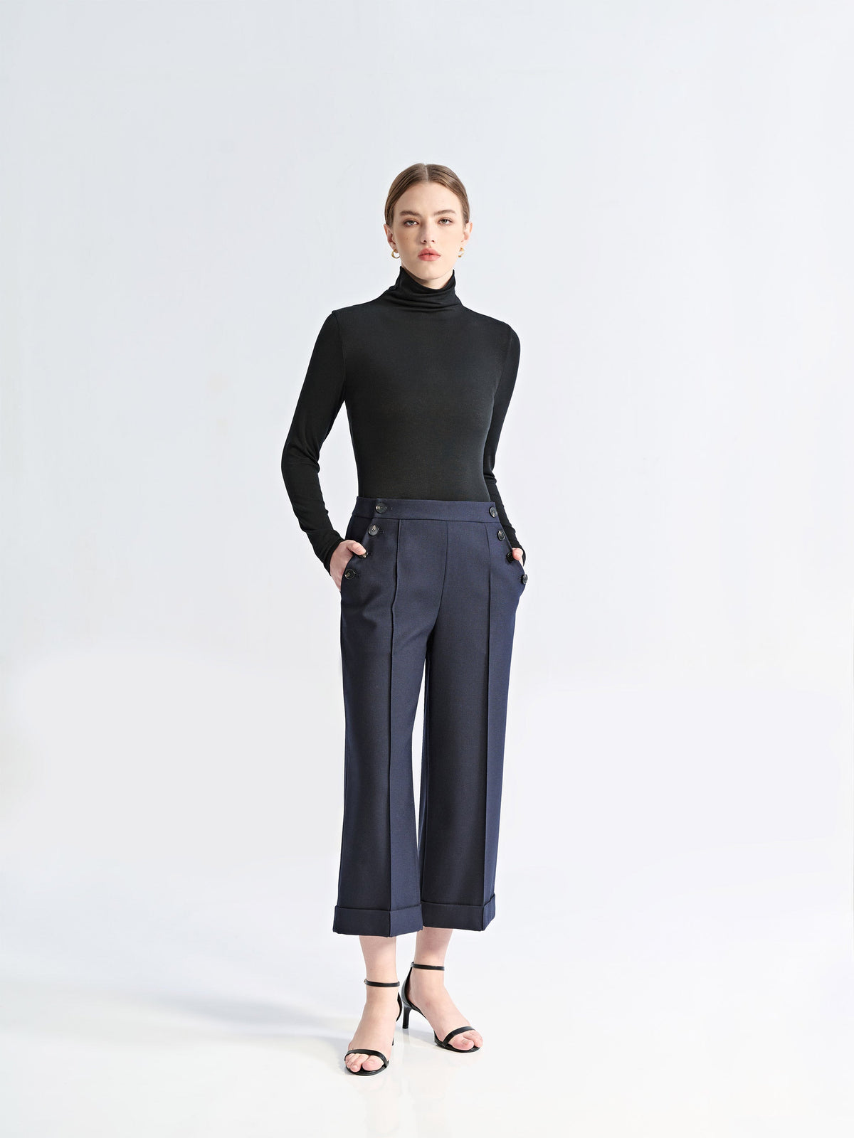 SAVANNAH CLASSIC WOOL CROPPED TROUSERS