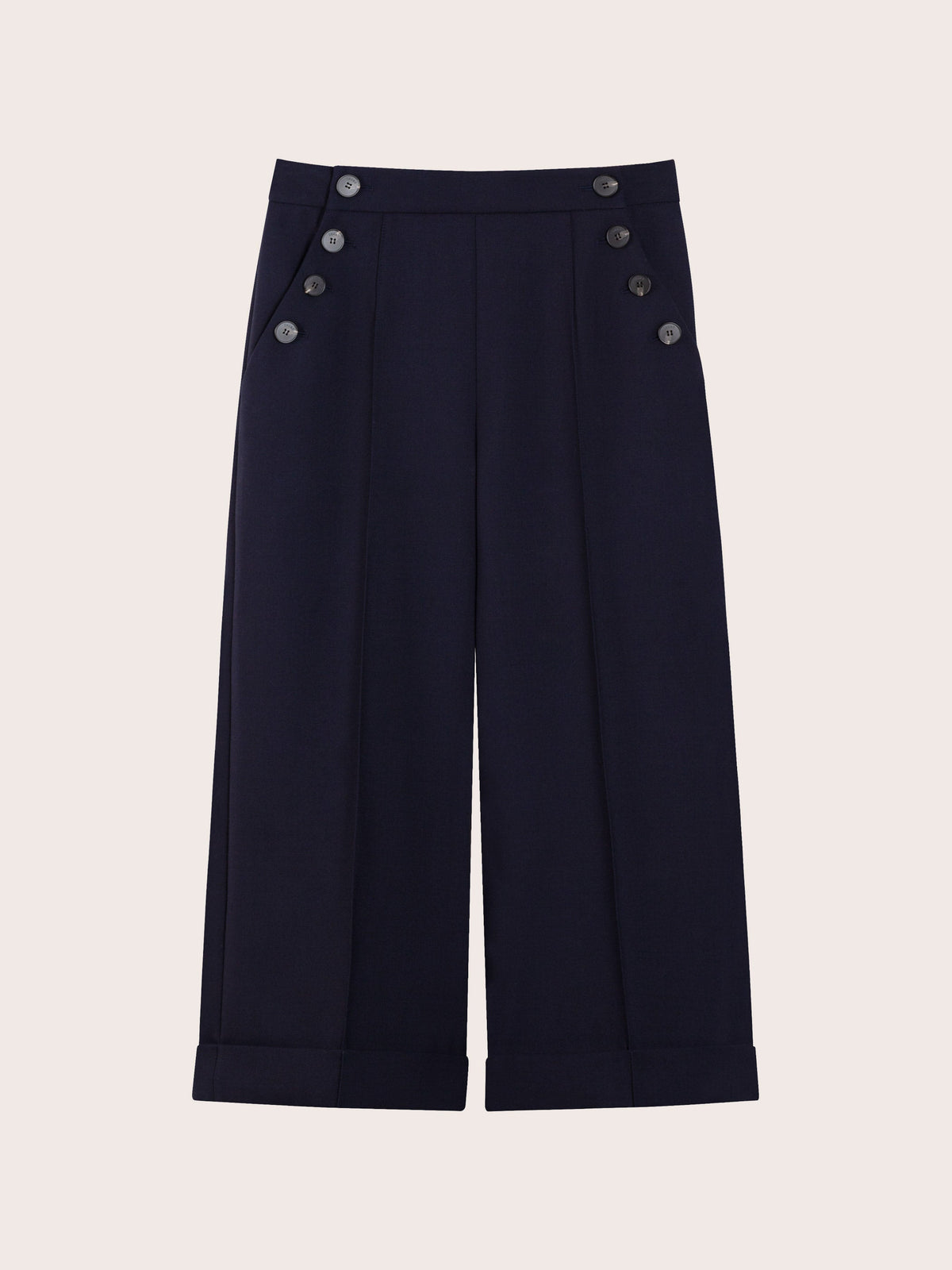 SAVANNAH CLASSIC WOOL CROPPED TROUSERS